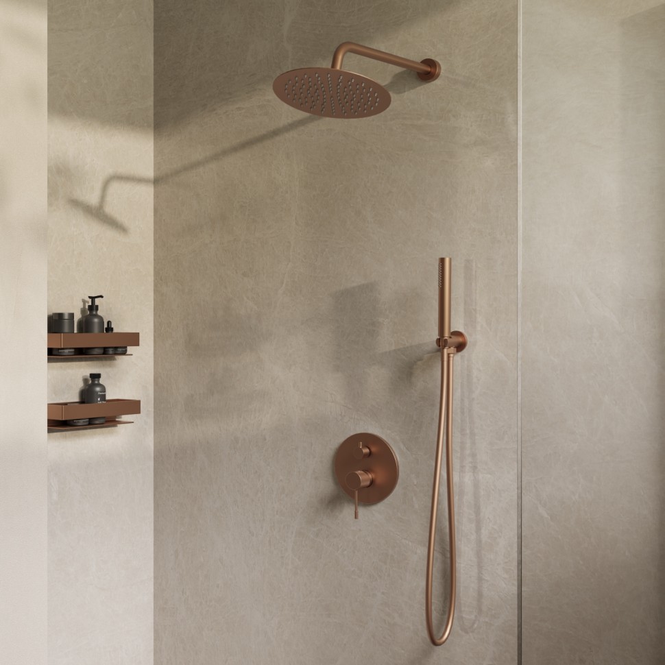 Душевой комплект Дизаер (Desire) VSFW-1D1BC встраиваемый, брашированная медь