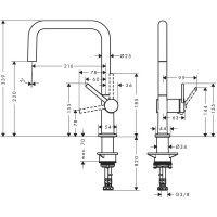 Смеситель для кухни Hansgrohe Talis M54, 1jet 72806800, под сталь