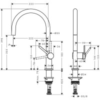 Смеситель для кухни Hansgrohe Talis M54, 1jet 72804670, черный матовый