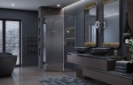 Душевое ограждение Ambassador Diamond 12011112L (100х100х200) трапеция,хром,стекло прозрачное,распашная,1 место