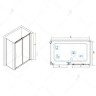 Душевой уголок RGW 110х100х185 см CL-48B CL-14B + Z-050-1B Прямоуг., Чёрный, Прозрачное, 5 мм Easy Clean (32094801-014)