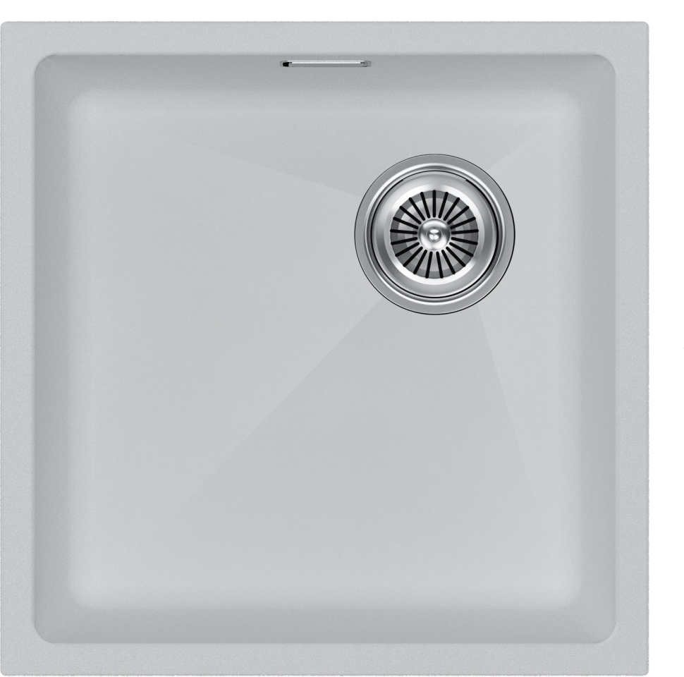 Мойка LUMI 45UNI-SKEW, IT-GRANIT, LU45SK-WH, белый, 455х440, Paulmark