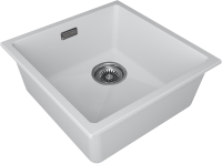 Мойка LUMI 45UNI-SKEW, IT-GRANIT, LU45SK-WH, белый, 455х440, Paulmark