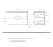 База под раковину подвесная BelBagno DUE-800-2C-SO-NOCE-P