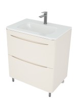 Тумба напольная STYLELINE "Бергамо мини 70" (2 ящ.) Люкс Плюс антискрейтч карамель с раковиной Каре Люкс МИНИ 700х350  