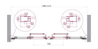 Душевая дверь BelBagno LUCE-BF-2-140-C-Cr