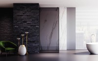 Душевая перегородка Veconi Korato KR-81BT, 1200x2000, черный матовый, стекло тонированное