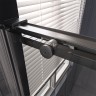 Душевая дверь Veconi Premium Trento PTD-40GR, 1400х2000, брашированный графит, стекло прозрачное