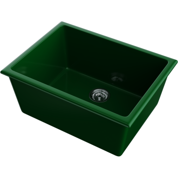 Кухонная мойка Omoikiri Okinoshima 61-U/I-RG Glossy Natceramic/royal green глянцевый