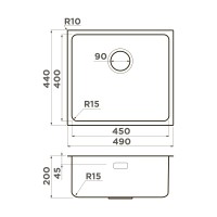 Кухонная мойка Omoikiri Tadzava 49-U/I Ultra 15-IN нерж. сталь/нержавеющая сталь