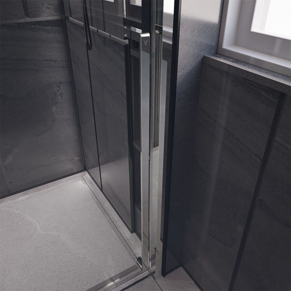 Душевой угол Veconi Premium Trento PTC-SP-30CH, 1400х900x2000, хром, стекло прозрачное