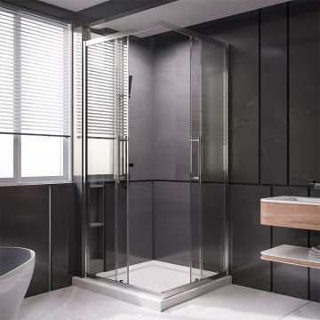 1/2 Душевого угла Veconi Premium Trento PTC-20CH, 1100*2000мм, хром, стекло прозрачное