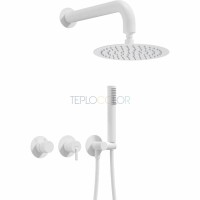 Набор для душа скрытого монтажа, с верхним душем - с горизонтальным смесителем