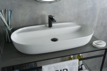 Раковина Gid N9347 51190 накладная белая 81x41x14