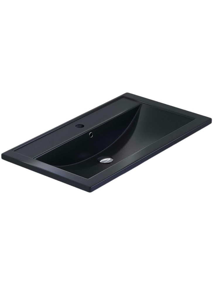 Раковина для ванной кварцевая Uperwood Foster Quartz 80х45,5х17,5 см, черная матовая, уголь