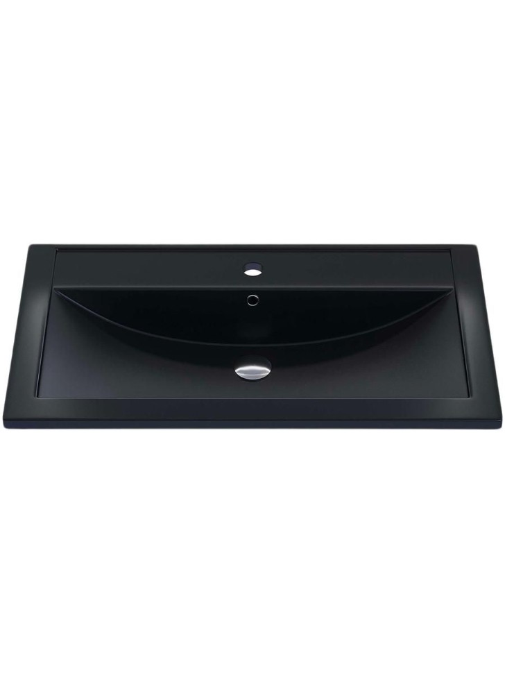 Раковина для ванной кварцевая Uperwood Foster Quartz 80х45,5х17,5 см, черная матовая, уголь