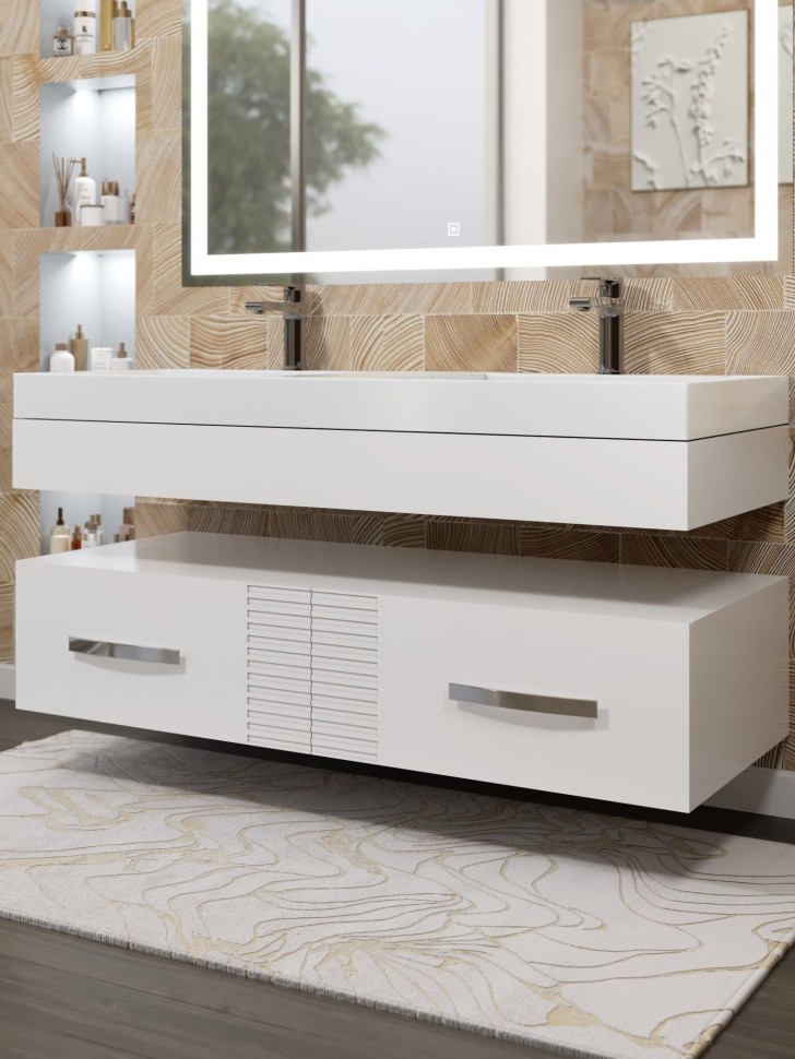 Подстолье для раковины Andrea Sozvezdie подвесное, 120 см, белая эмаль