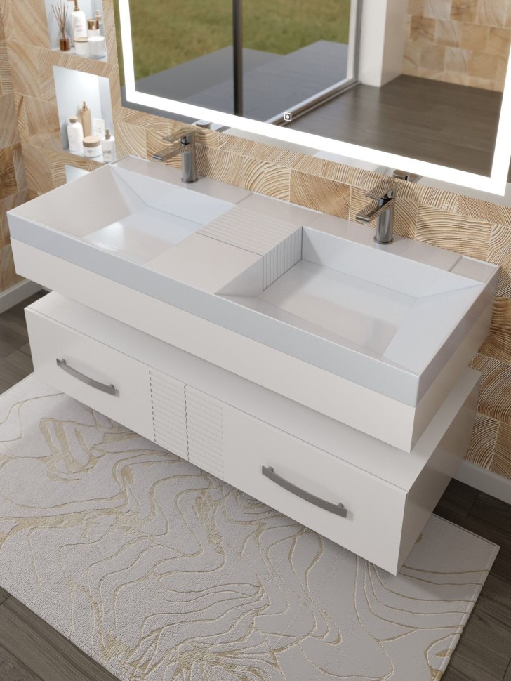 Подстолье для раковины Andrea Sozvezdie подвесное, 120 см, белая эмаль