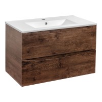 База под керамическую раковину Mia 750 подвесная, 2 выкатных ящика soft close, R.Wood