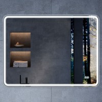 Зеркало LED VLM-3VC9008-2 900х800 c сенсорным выключателем и диммером, антизапотевание