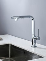AQM9903CR Cucina Смеситель для кухни с выдвижным L-образным изливом, с подключением к фильтру с питьевой водой, хром