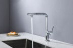 AQM9903CR Cucina Смеситель для кухни с выдвижным L-образным изливом, с подключением к фильтру с питьевой водой, хром