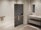 Душевая перегородка Walk-In VSW-1HR900CGG, 900*2000, матовый золотой, стекло тонированное