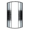 Душевое ограждение Niagara Eco NG-1007-14BLACK (90х90х190) четверть круга,раздвижное,черный,стекло мозаика,1 место