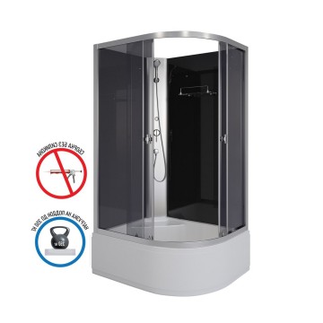 Душевая кабина Niagara Eco E110/80/40L/TN/BK (110х80х195) высокий поддон(40см),стекло черное,4 места