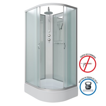 Душевая кабина Niagara Classic NG-33984-14LBKT (90х80х210) средний поддон(26см),стекло матовое,4 места