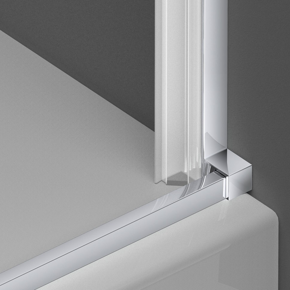 Душевая дверь Alpha VDP-3AL850CLB, черный матовый, стекло прозрачное