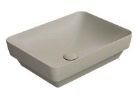 Раковина накладная GSI PURA 884708 500 мм х 380 мм, без отверстия для смесителя, без перелива, цвет Creta Matte  