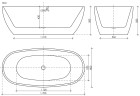 Ванна SANCOS Flo акриловая отдельностоящая