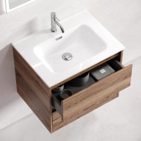 Тумба подвесная SANCOS Libra 590х450х500, c двумя ящиками оснащенными доводчиками, дуб чарльстон, арт. LB60ECH