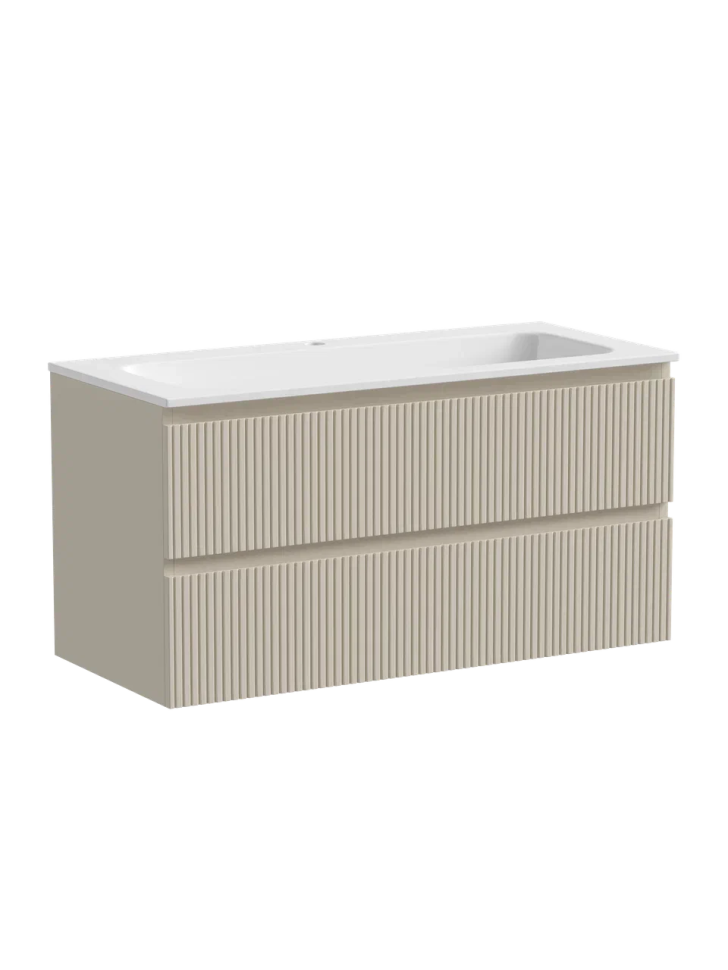 Тумба подвесная SANCOS Snob T 995х445х500, c двумя ящиками оснащенными доводчиками, Beige Soft , арт.SNT100CE