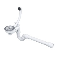 Сифон телескопический с круглым переливом Trust, PM1022-CR, хром, Paulmark