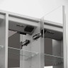 Зеркальный шкаф для ванной комнаты из алюминия SANCOS Evoke 800x700х136 мм с LED подсветкой арт. SC8080