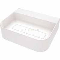 Гранитная раковина, на столешницу, с бортиком для смесителя - с прикрытием сливного отверстия