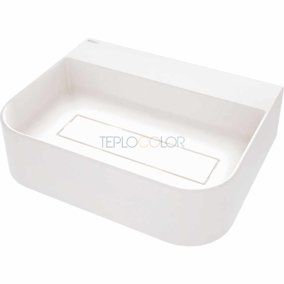 Гранитная раковина, на столешницу, с бортиком для смесителя - с прикрытием сливного отверстия