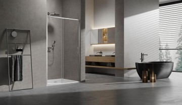 Душевая дверь Слим (Slim) VDS-6SL140CL, 1400, хром, стекло прозрачное