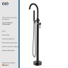 Напольный смеситель Edessa L070-BM-SDV черный матовый