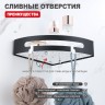 Полка для ванной комнаты угловая 205*205*55мм Raglo черный