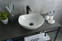 Раковина Gid N9412 51191 накладная белая 41.5x38x14