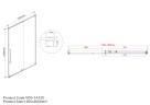 Душевая дверь Arno VPS-1A120CL, 1200, хром, стекло прозрачное
