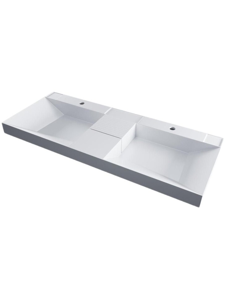 Раковина для ванной двойная Andrea Sozvezdie 120х48х15,5 см, прямоугольная, без стаканов