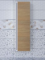 Шкаф-пенал для ванной подвесной Uperwood Barsa 35х28х120 см, белый/дуб сонома