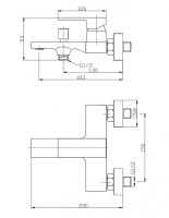 Смеситель для ванны и душа BelBagno ROMANO ROM-VAS-CRM