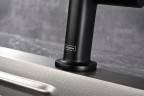 AQM9903MB Cucina Смеситель для кухни с выдвижным L-образным изливом, с подключением к фильтру с питьевой водой, черный матовый