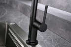 AQM9903MB Cucina Смеситель для кухни с выдвижным L-образным изливом, с подключением к фильтру с питьевой водой, черный матовый