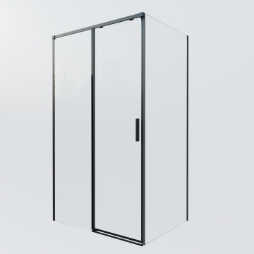 Душевой уголок Софт 2 (Soft 2) VSR-3SO28014CLB, 1400*800, черный, стекло прозрачное